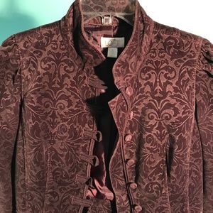 Eggplant Military Style Jacket EUC